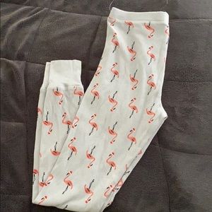NWOT Old Navy Santa Flamingo Thermal Pants Sz S
